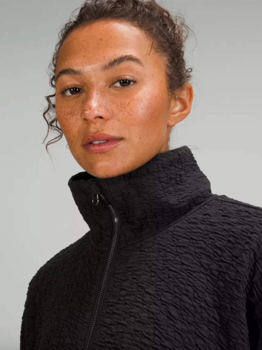 Lululemon Rippled Full Zip Jacket Black Sz 6